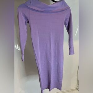 Purple Women's Dress lilac purple off the shoulder xsmall stretch knit
